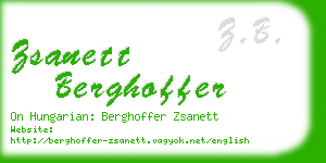 zsanett berghoffer business card